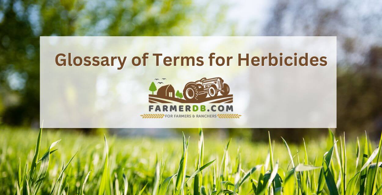 Glossary of Terms for Herbicides