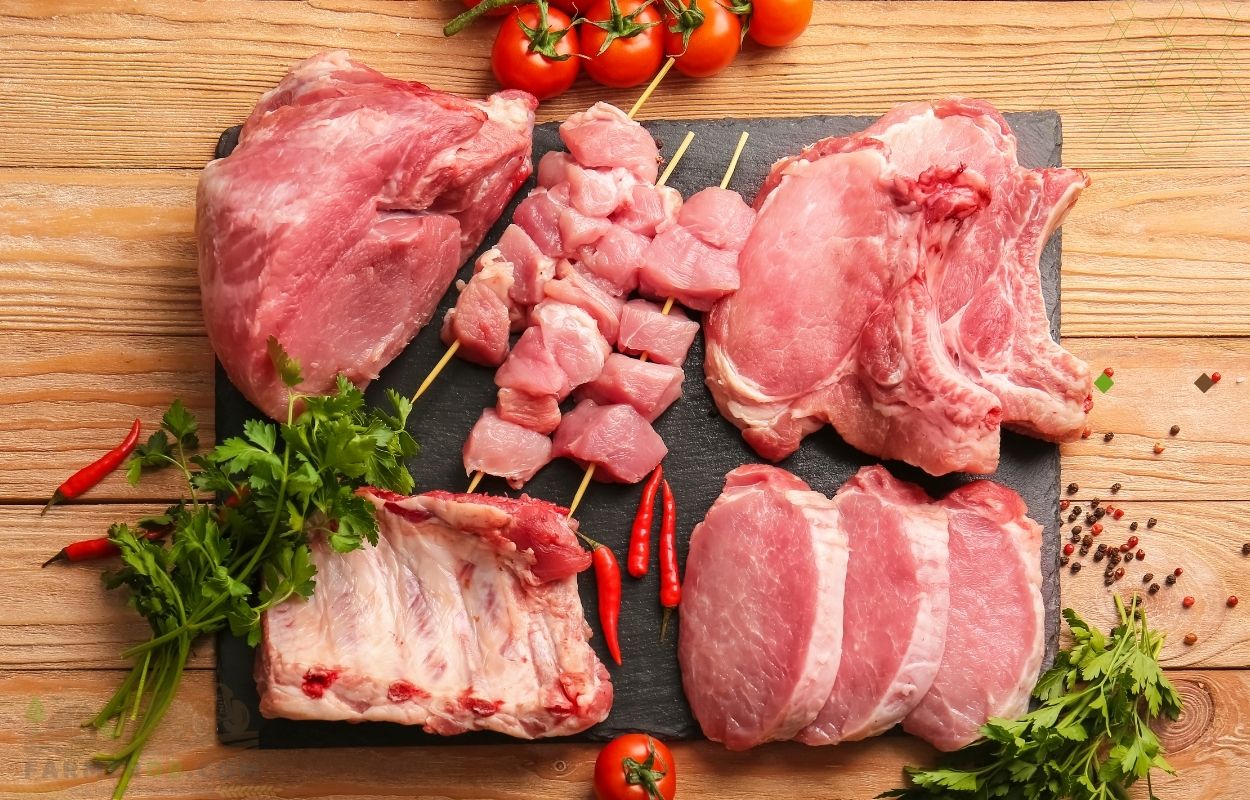 Berkshire pigs meat